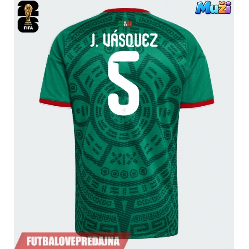 Lacne Muži Futbalové dres Mexiko Johan Vasquez #5 MS 2026 Krátky Rukáv - Domáci